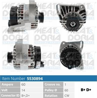 Meat & Doria 5530894 - Alternator furqanavto.az