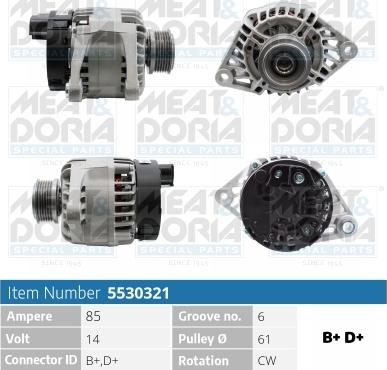 Meat & Doria 5530321 - Alternator furqanavto.az