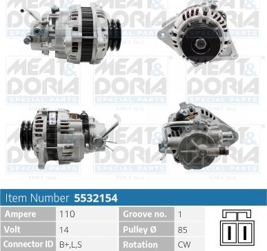 Meat & Doria 5532154 - Alternator furqanavto.az