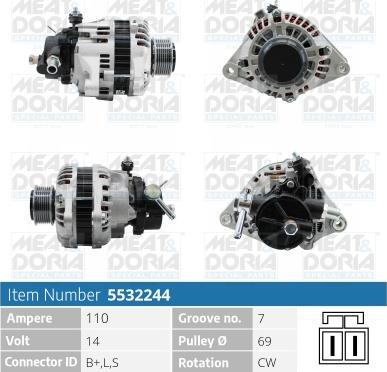 Meat & Doria 5532244 - Alternator furqanavto.az