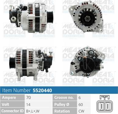 Meat & Doria 5520440 - Alternator furqanavto.az