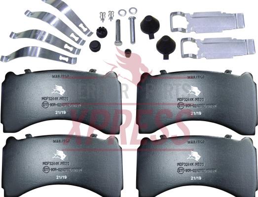 Meritor MDP3169K - Əyləc altlığı dəsti, əyləc diski furqanavto.az