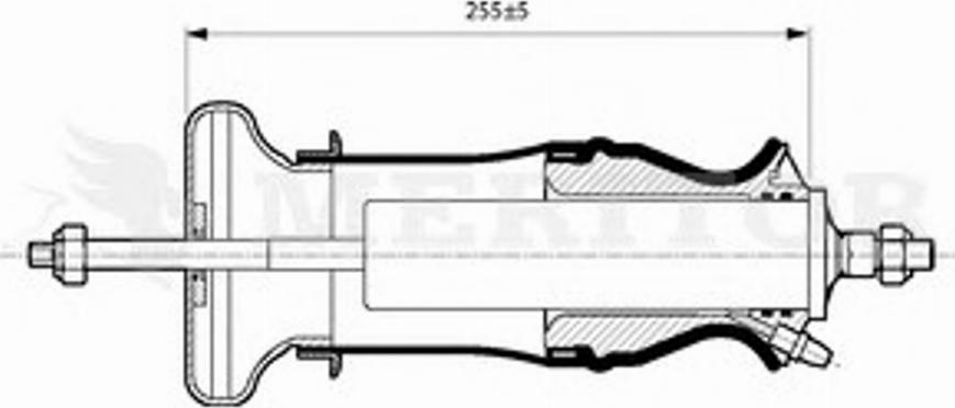 Meritor MLF5001 - Amortizator, kabin asması furqanavto.az