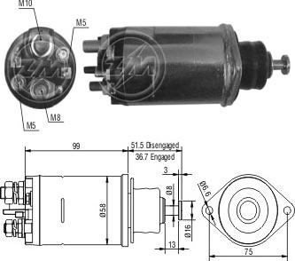 Messmer ZM808 - Solenoid açarı, başlanğıc furqanavto.az