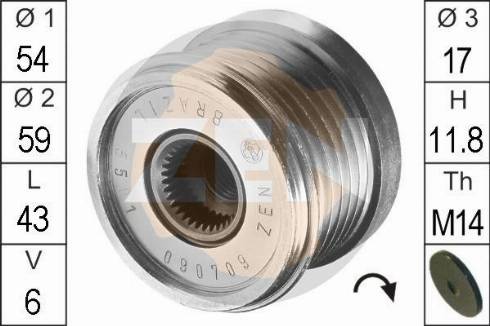 Messmer ZN5501 - Kasnak, alternator, sərbəst dönərli mufta furqanavto.az