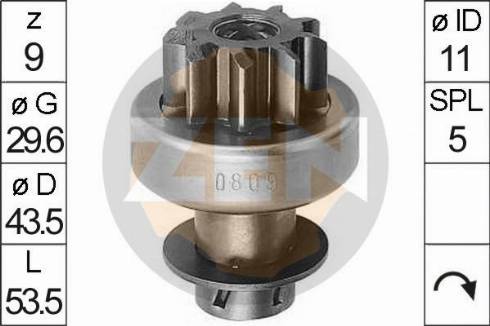 Messmer ZN0809 - Pinion, başlanğıc furqanavto.az