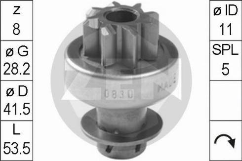 Messmer ZN0830 - Pinion, başlanğıc furqanavto.az