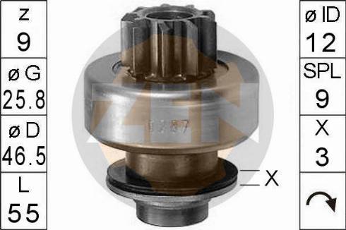 Messmer ZN0287 - Pinion, başlanğıc furqanavto.az