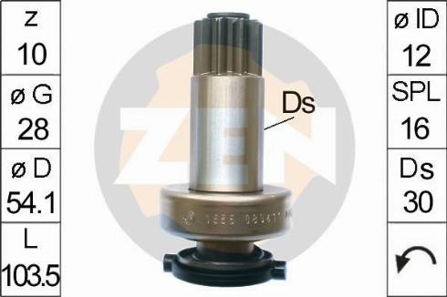 Messmer ZN1655 - Pinion, başlanğıc furqanavto.az