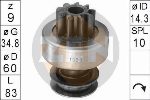 Messmer ZN1059 - Pinion, başlanğıc furqanavto.az