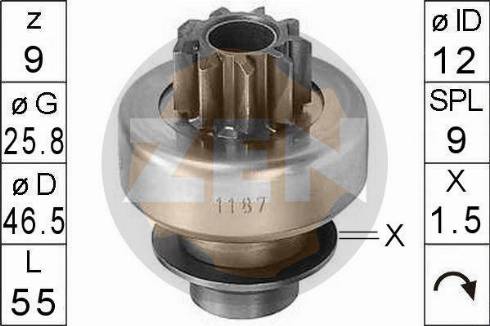 Messmer ZN1187 - Pinion, başlanğıc furqanavto.az