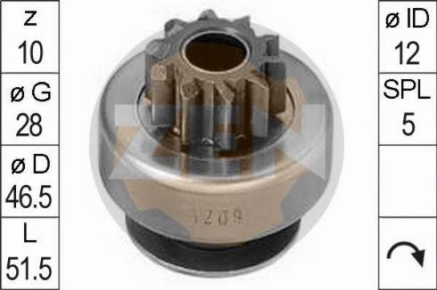 Messmer ZN1209 - Pinion, başlanğıc furqanavto.az