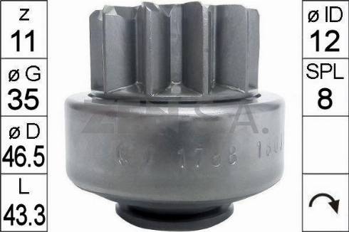 Messmer ZN1788 - Pinion, başlanğıc furqanavto.az