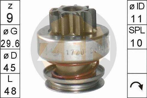 Messmer ZN1720 - Pinion, başlanğıc furqanavto.az