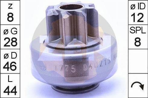 Messmer ZN1775 - Pinion, başlanğıc furqanavto.az