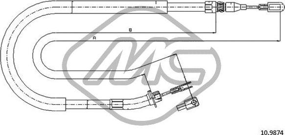 Metalcaucho 80962 - Kabel, dayanacaq əyləci furqanavto.az