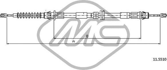 Metalcaucho 81801 - Kabel, dayanacaq əyləci furqanavto.az