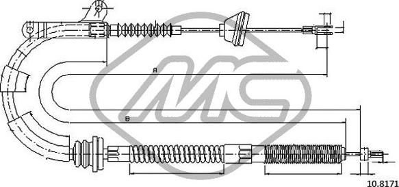 Metalcaucho 83574 - Kabel, dayanacaq əyləci furqanavto.az