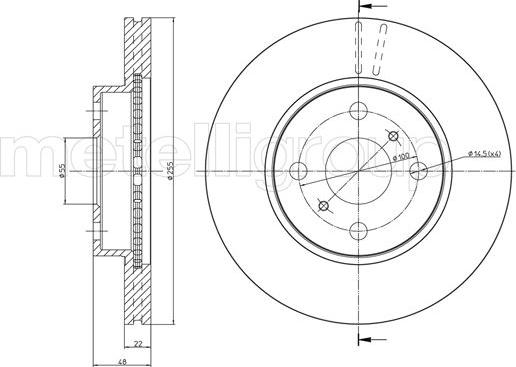 Metelli 23-0439 - Əyləc Diski furqanavto.az