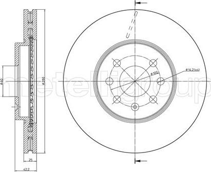 Metelli 23-0825C - Əyləc Diski furqanavto.az