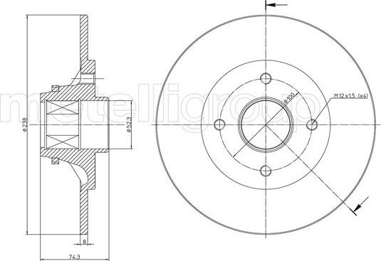 Metelli 23-0384 - Əyləc Diski furqanavto.az