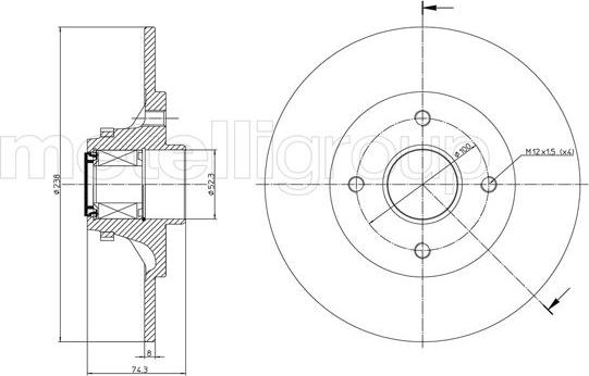 Metelli 23-0236 - Əyləc Diski furqanavto.az