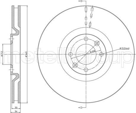 Metelli 23-1483C - Əyləc Diski furqanavto.az