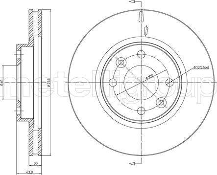 Metelli 23-1504C - Əyləc Diski furqanavto.az