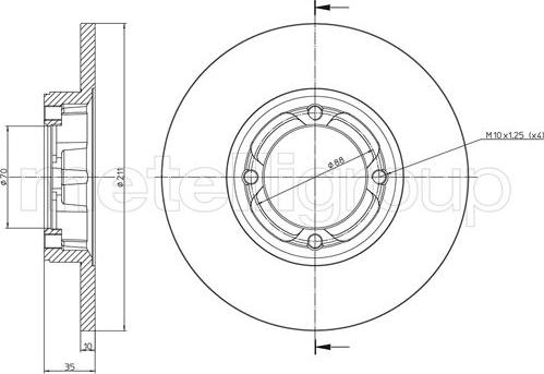 Metelli 23-1048C - Əyləc Diski furqanavto.az