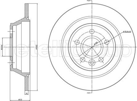 Metelli 23-1202C - Əyləc Diski furqanavto.az