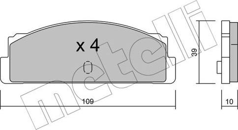 Metelli 22-0086-0 - Əyləc altlığı dəsti, əyləc diski furqanavto.az