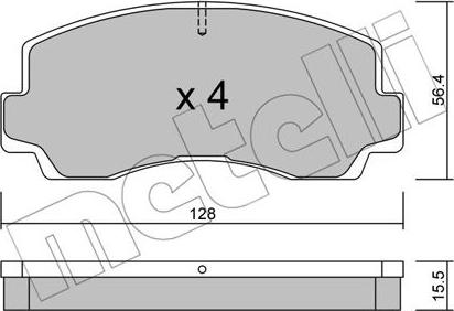 Metelli 22-0243-0 - Əyləc altlığı dəsti, əyləc diski furqanavto.az