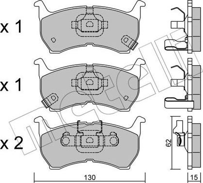 Metelli 22-0231-1 - Əyləc altlığı dəsti, əyləc diski furqanavto.az