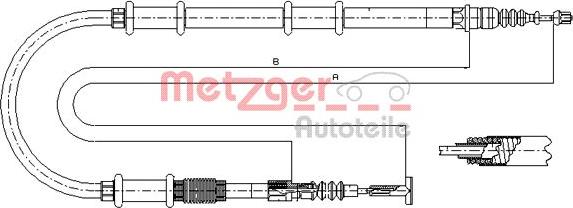 Metzger 491.21 - Kabel, dayanacaq əyləci furqanavto.az