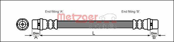 Metzger 4114000 - Əyləc şlanqı furqanavto.az