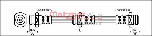 Metzger 4114790 - Əyləc şlanqı furqanavto.az