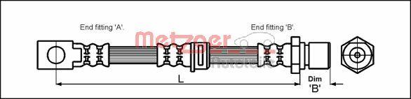 Metzger 4114758 - Əyləc şlanqı furqanavto.az