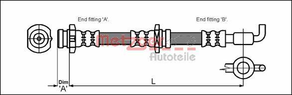 Metzger 4114757 - Əyləc şlanqı furqanavto.az