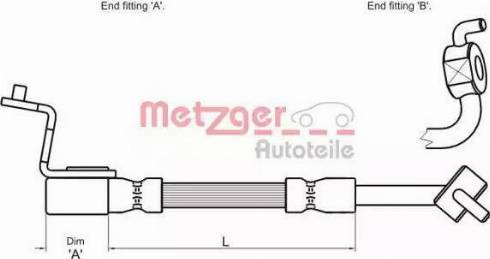 Metzger 4116201 - Əyləc şlanqı furqanavto.az