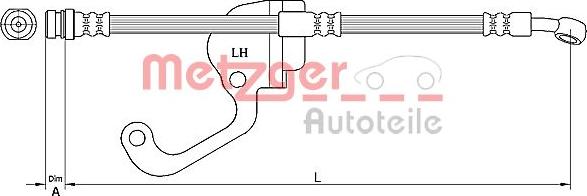 Metzger 4116228 - Əyləc şlanqı furqanavto.az