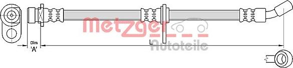 Metzger 4110495 - Əyləc şlanqı furqanavto.az