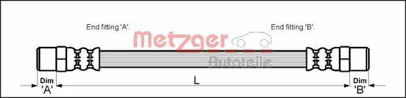 Metzger 4110051 - Əyləc şlanqı www.furqanavto.az