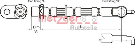 Metzger 4110007 - Əyləc şlanqı furqanavto.az