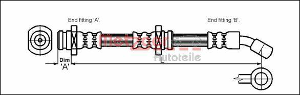 Metzger 4110088 - Əyləc şlanqı furqanavto.az