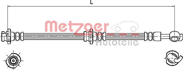 Metzger 4110129 - Əyləc şlanqı furqanavto.az