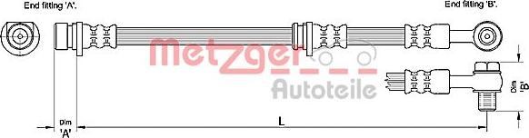 Metzger 4110178 - Əyləc şlanqı furqanavto.az