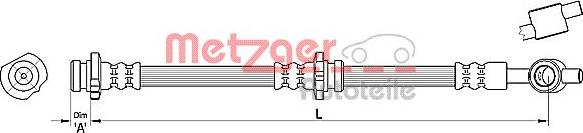 Metzger 4110383 - Əyləc şlanqı furqanavto.az