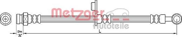 Metzger 4110265 - Əyləc şlanqı furqanavto.az