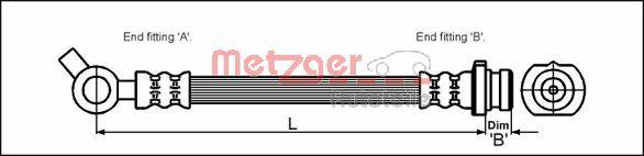 Metzger 4111975 - Əyləc şlanqı furqanavto.az