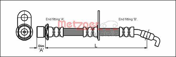 Metzger 4111427 - Əyləc şlanqı furqanavto.az